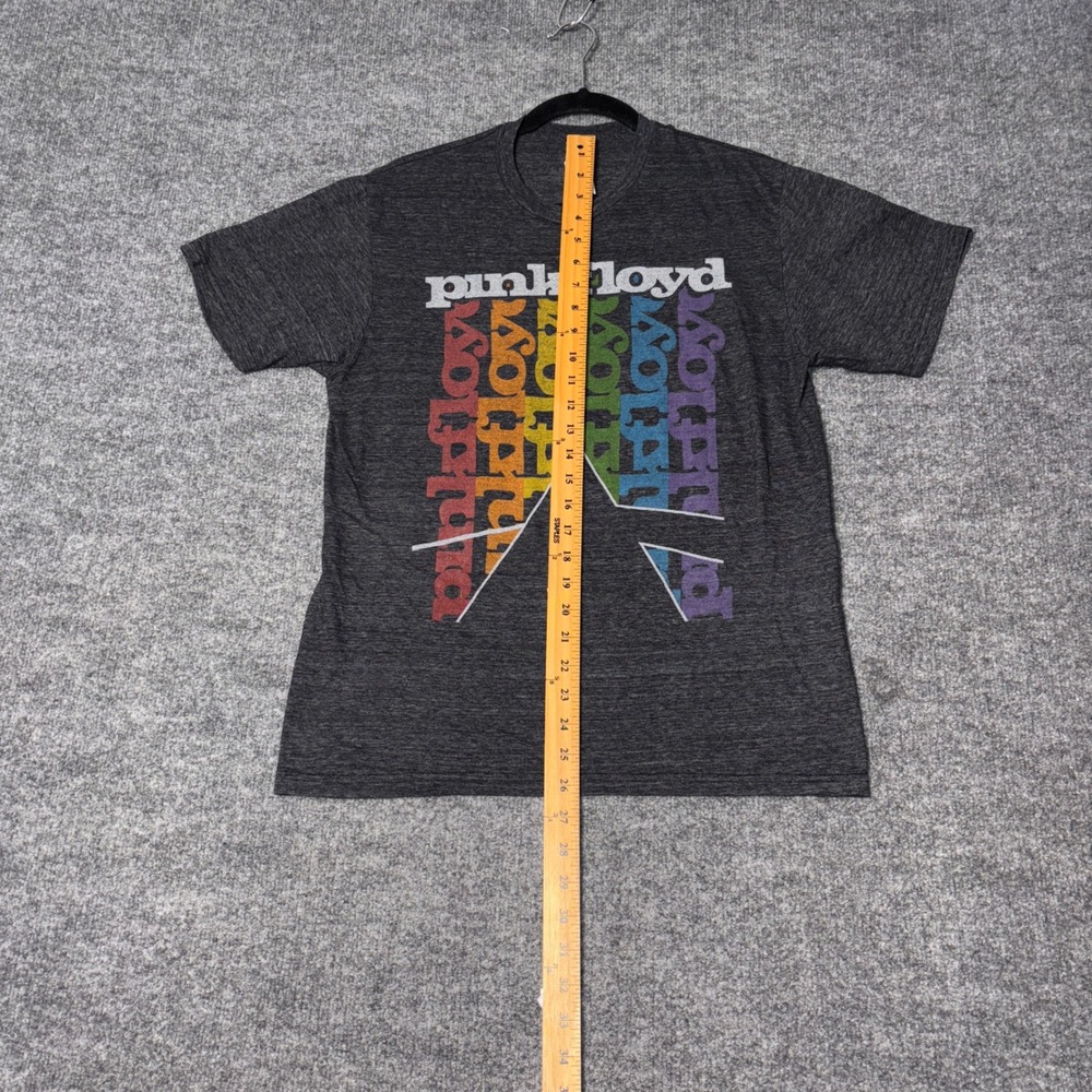 Pink Floyd T Shirt‎ Mens Medium Gray Liquid Blue Graphic Rock Band Tee Dark Side - Picture 7 of 9